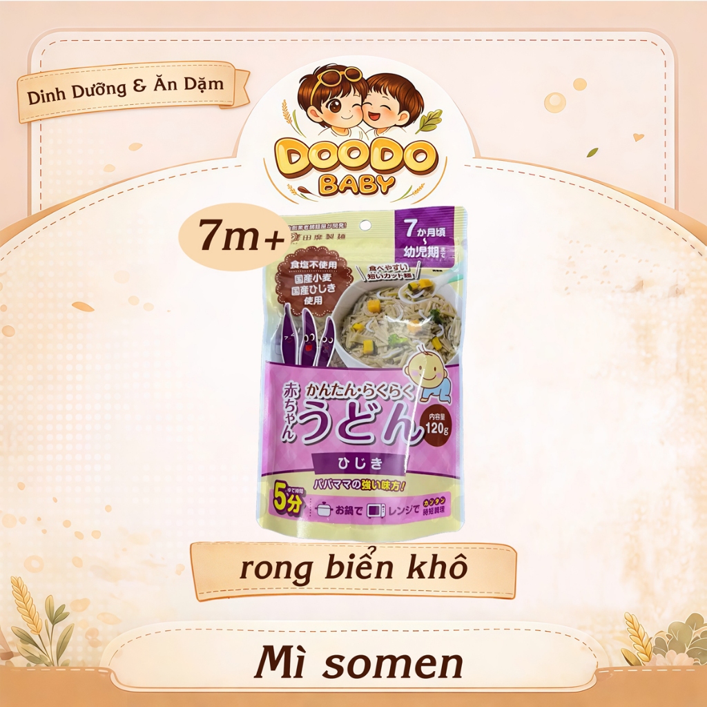 Mì Somen Tanabiki Tách Muối Ăn Dặm Cho Bé Từ 5m+ (120g)