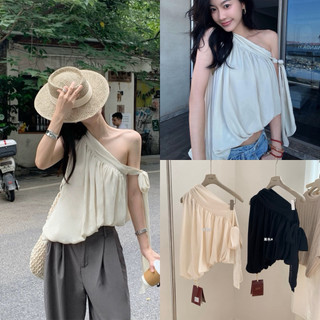 𝐏𝐡𝐢𝐞𝐧 𝐖𝐆𝐖𝐄 | (Sẵn) w8887 Áo Voan Trễ Vai Sát Nách Bo Chun