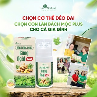 Con Lăn Gừng Ngải Bách Mộc Plus 130ml - Thanh Lăn Massage Giảm Đau Cổ Vai Gáy, Xương Khớp, Tan U Cục