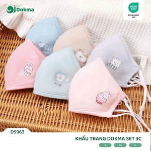 Khẩu Trang Bé Trai, Bé Gái Dokma (Hộp 3 Chiếc Màu Ngẫu Nhiên)