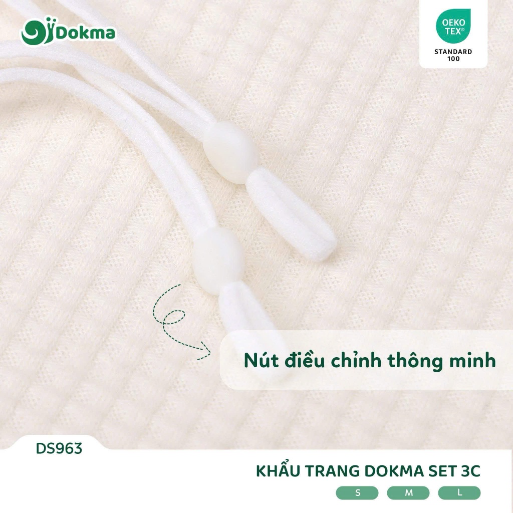 Khẩu Trang Bé Trai, Bé Gái Dokma (Hộp 3 Chiếc Màu Ngẫu Nhiên)