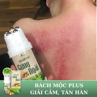 Con Lăn Gừng Ngải Bách Mộc Plus 130ml - Thanh Lăn Massage Giảm Đau Cổ Vai Gáy, Xương Khớp, Tan U Cục
