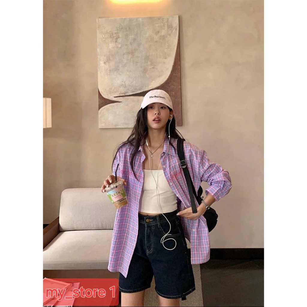 QUẦN bò ngố chất jean mềm cho nữ Quần Short Jean Nữ Ống Rộng Lưng Cao Dáng Suông