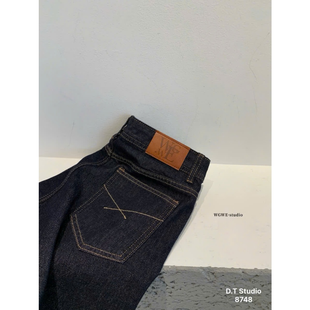 QUẦN bò ngố chất jean mềm cho nữ Quần Short Jean Nữ Ống Rộng Lưng Cao Dáng Suông