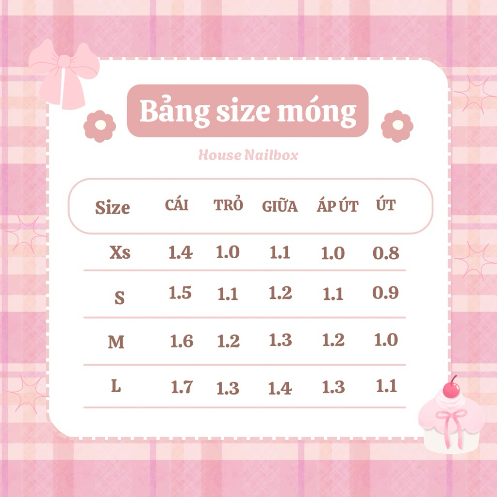 Nailbox [ Mã M31 ] Nail Hello Kitty Mắt Mèo - From hạt gạo dài nơ nhung