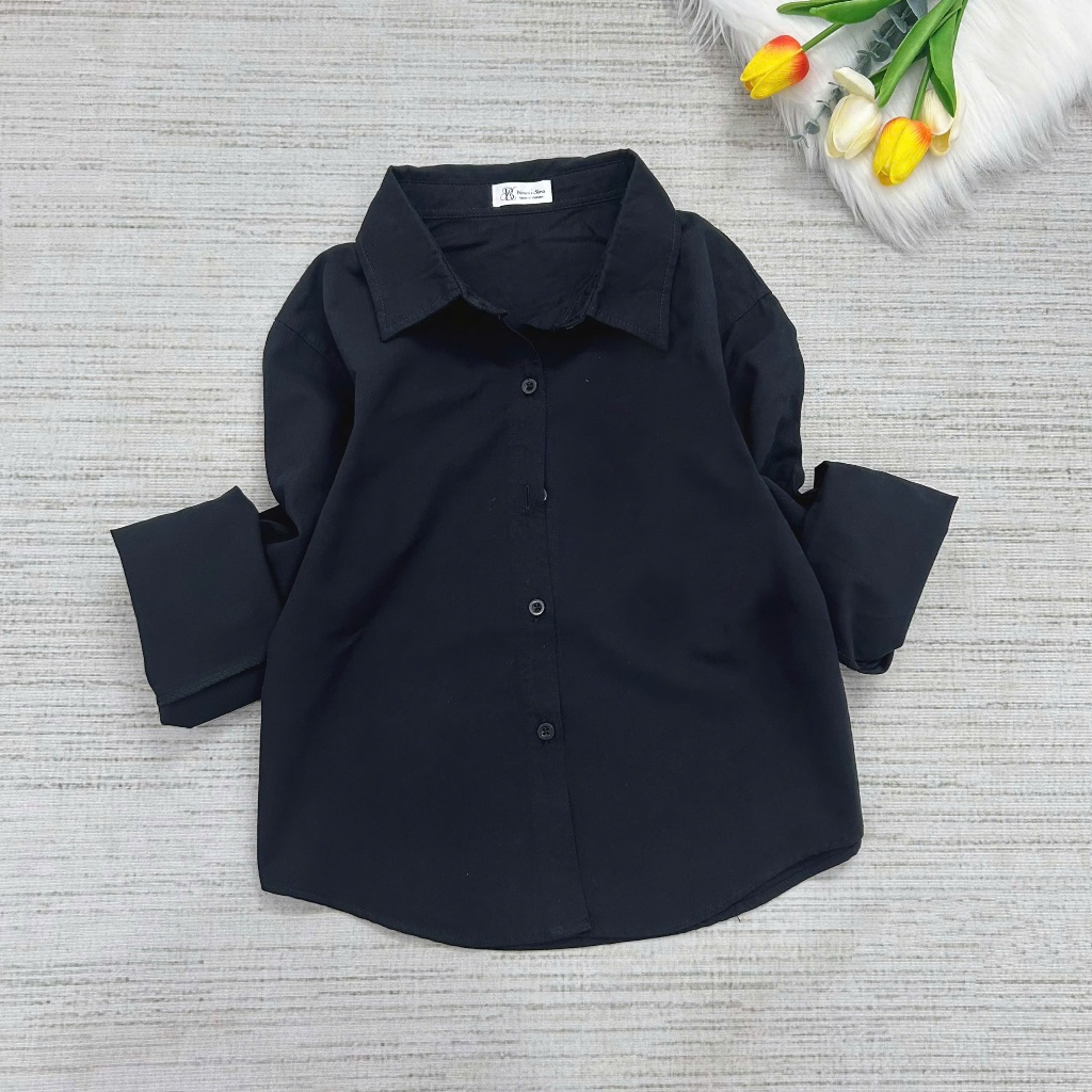 Áo Sơ Mi Nữ Tay Dài Form Dáng Vừa Chẩt Vải Kaki Cotton (864) Có Thêu Hình Ngựa Nhiều Màu Freesize
