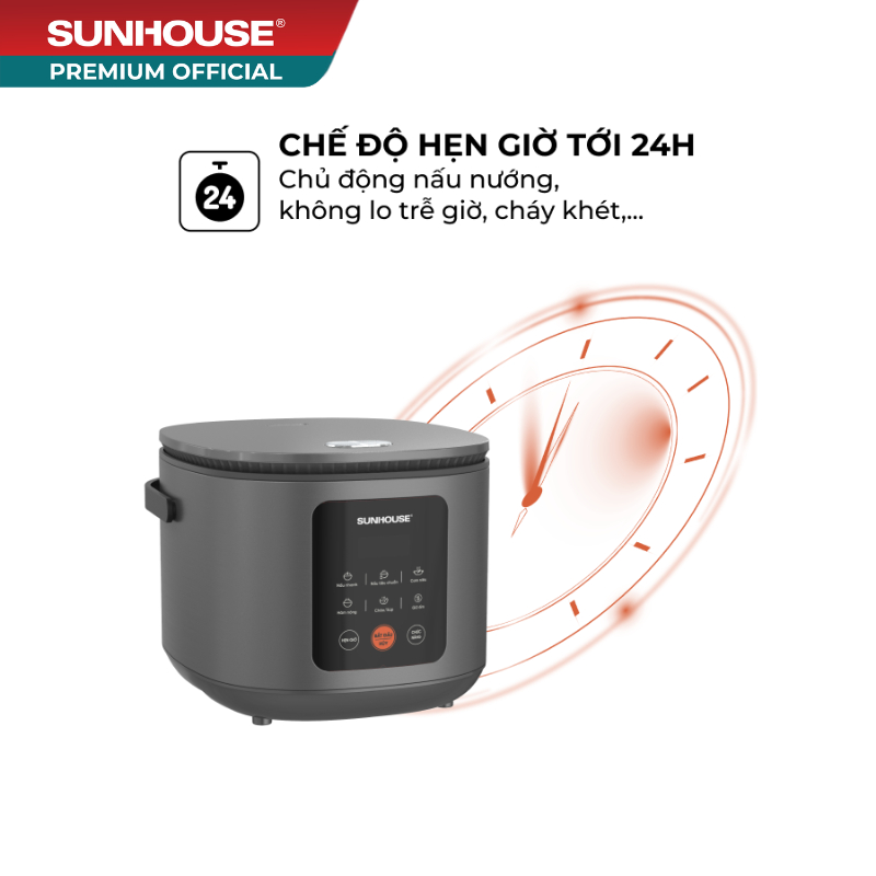 Nồi cơm điện tử 1.5L SUNHOUSE SHD8825