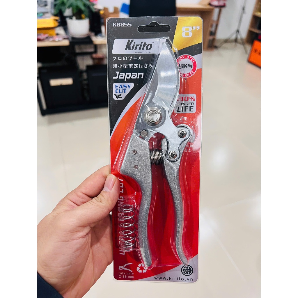 Kéo Cắt Tỉa Cành Cây Kapusi K-8618 – Thép SK5, Kích Thước 8 Inch (20cm)