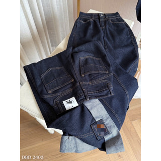 Quần Jeans Suông Gấp Gấu Chuẩn Linh Hoàng
