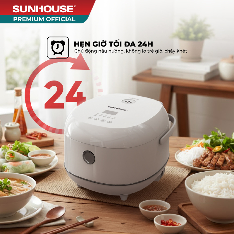 Nồi cơm điện tử 1L SUNHOUSE SHD8803