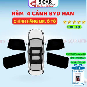 Rèm Che Nắng Xe BYD HAN Loại 1 5CAR AUTO Chống Tia UV Bảo Hành 2 Năm
