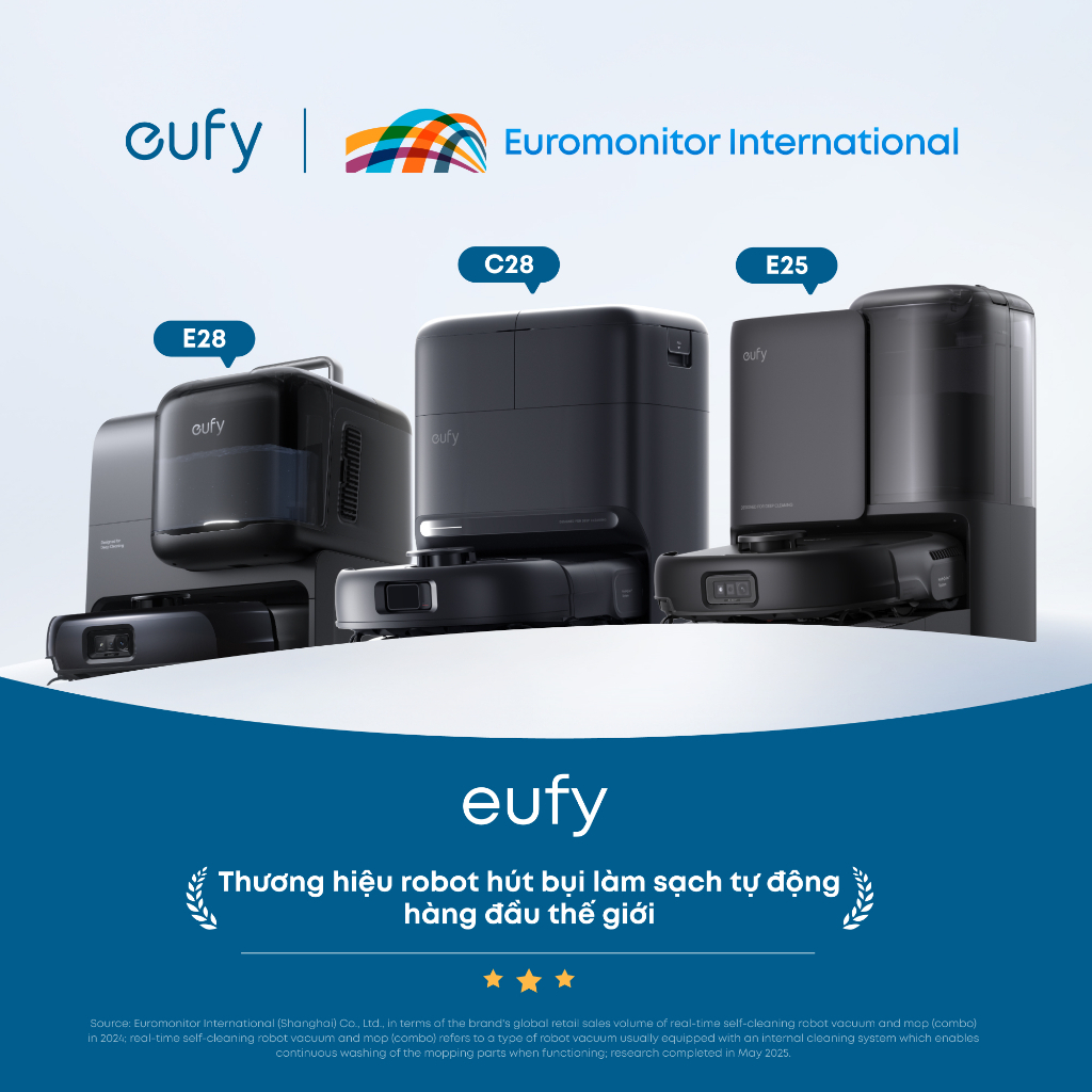Robot hút bụi lau nhà Eufy Omni C28 15,000 PA, con lăn lau sạch liên tục,tự giặt sấy giẻ,BH 24 Tháng | BigBuy360 - bigbuy360.vn