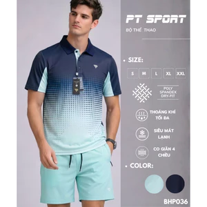 [BHP036] Set quần áo polo thể thao nam basic đứng form co giãn 4 chiều, không bai xù, bộ thể thao