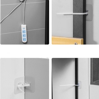 SET 5 Kẹp Dán Tường Dây Rút Cố Định Điều Chỉnh Góc Bàn Tủ, Nội Thất, Dây Điện, Ống Nước, Kệ Phòng Ngủ Phòng KHách Nhỏ