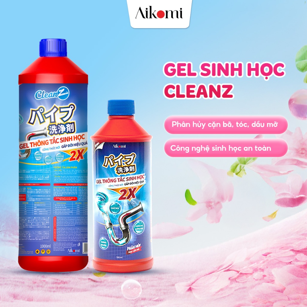 Gel sinh học sạch bồn rửa bát CleanZ - làm sạch đường ống, khử mùi hôi ...