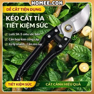 Homee.cok Kéo Cắt Cành Siêu Sắc Bền Đẹp - Kéo Tỉa Cây Cảnh, Kéo Làm Vườn Cắt Cành Cây Chuyên Dụng