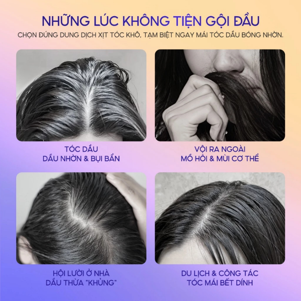 Dầu gội khô phồng tóc Grace and Glow Velvet Opium/Daisy Breeze 150ml kiềm dầu giúp giải cứu tóc bết