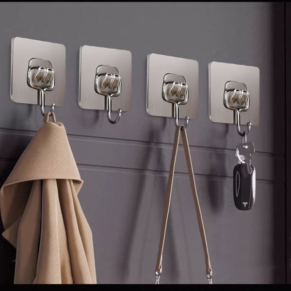 Combo 20 móc treo tường siêu dính bền chắc, móc  dán tường inox chịu lực đa năng không cần khoan tường