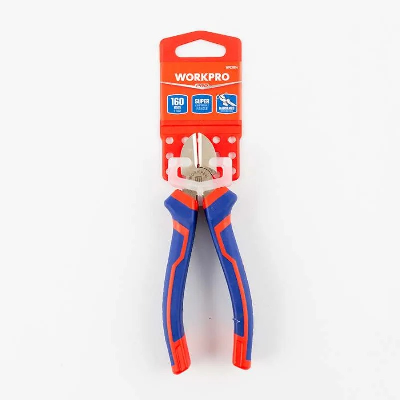 Kìm cắt WORKPRO 160mm (6 inch) WP231014, 170mm (7 inch) WP231015 bằng thép Cacbon rèn phủ Ni-Fe - Hàng chuẩn chính hãng