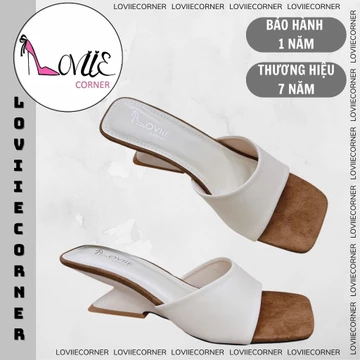 LOVIIECORNER - GUỐC CAO GÓT NỮ QUAI NGANG HIỆN ĐẠI - GUỐC NỮ THỜI TRANG MŨI VUÔNG GÓT KHOÉT EO 5CM - D251212 - HDTH2601