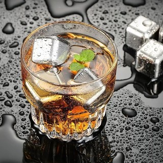 Đá Inox 304 Không Tan 6 Viên – Đá Lạnh Inox Tái Sử Dụng Giữ Lạnh Rượu Whisky, Cocktail, Cà Phê
