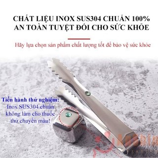 Đá Inox 304 Không Tan 6 Viên – Đá Lạnh Inox Tái Sử Dụng Giữ Lạnh Rượu Whisky, Cocktail, Cà Phê