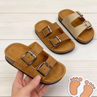 Dép lê da lộn móc khoá cho bé trai từ 3 đến 10 tuổi siêu êm mềm nhẹ