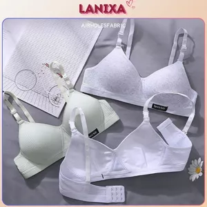 Áo ngực nữ cotton gân tăm không gọng đệm mút mỏng ôm gom ngực chống chảy xệ LANIXA A554 -CB