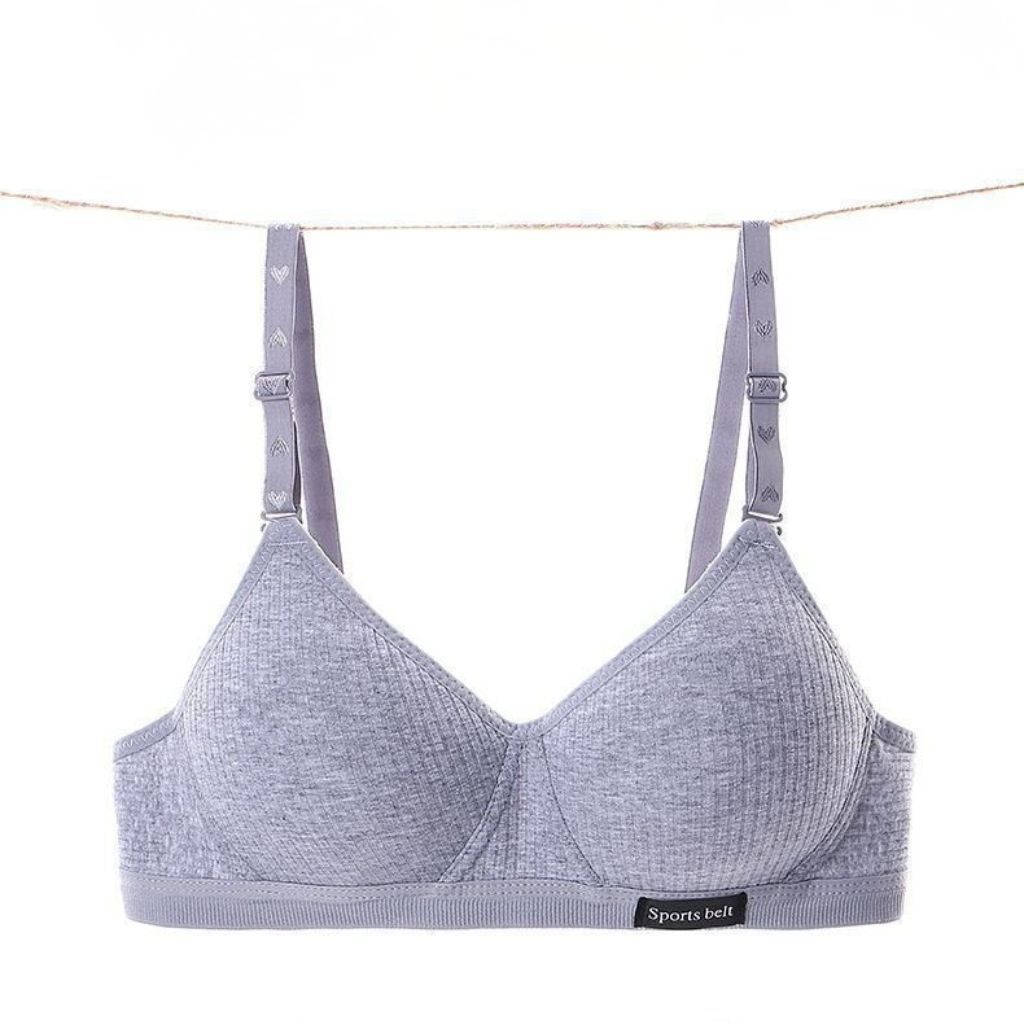 Áo ngực nữ cotton gân tăm không gọng đệm mút mỏng ôm gom ngực chống chảy xệ kiểu basic LANIXA A554