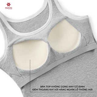 [PREMIUM COTTON] Áo Tanktop ba lỗ nữ MELINFA có đệm mút 3D thoáng khí định hình nâng đỡ, Áo Bratop nữ mã  VAA0614