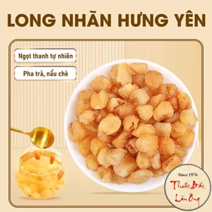 Long nhãn khô Hưng Yên 500g, thơm, không tẩm đường, vị ngọt tự nhiên, nấu chè, pha trà - Lãn Ông
