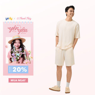 [Đồng giá] Set bộ đồ nam YODY Chất liệu dệt Waffle thoáng mát, mềm mại, thiết kế trẻ trung, basic MCST25S002