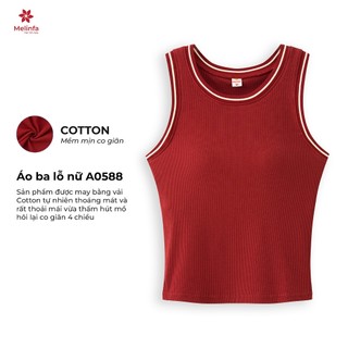 [ PREMIUM COTTON ] Áo Tanktop ba lỗ nữ MELINFA  có đệm mút 3D nâng đỡ định hình, Áo Bratop nữ mã VAA0588