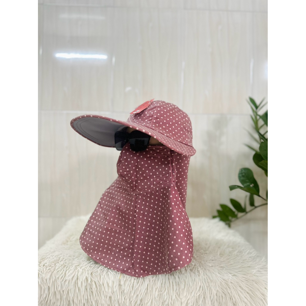 NÓN KHẨU TRANG VÀNH LỚN VẢI CAO CẤP, MIẾNG DÁN – CHE PHỦ 360° – THOÁNG MÁT – FREESIZE TIỆN LỢI