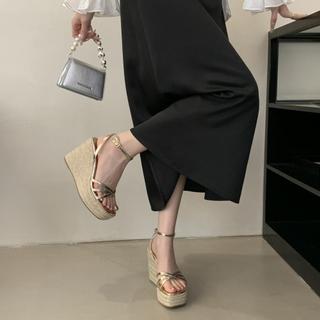 (LÙI 1 SIZE) Dép Sandal Đế Xuồng Hở Mũi Kiểu La Mã Thời Trang AG05