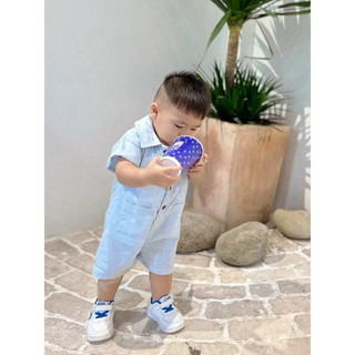 Set jum bé trai phong cách Hàn Quốc màu xanh