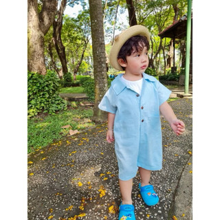 Set jum bé trai phong cách Hàn Quốc màu xanh