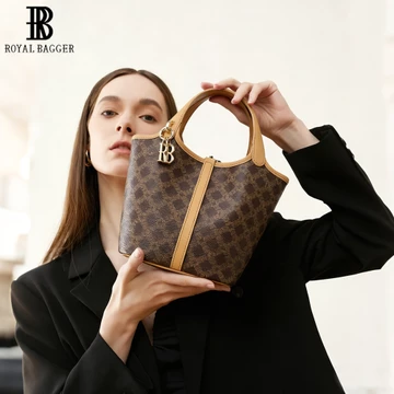 Women's Genuine Leather Bucket Bag