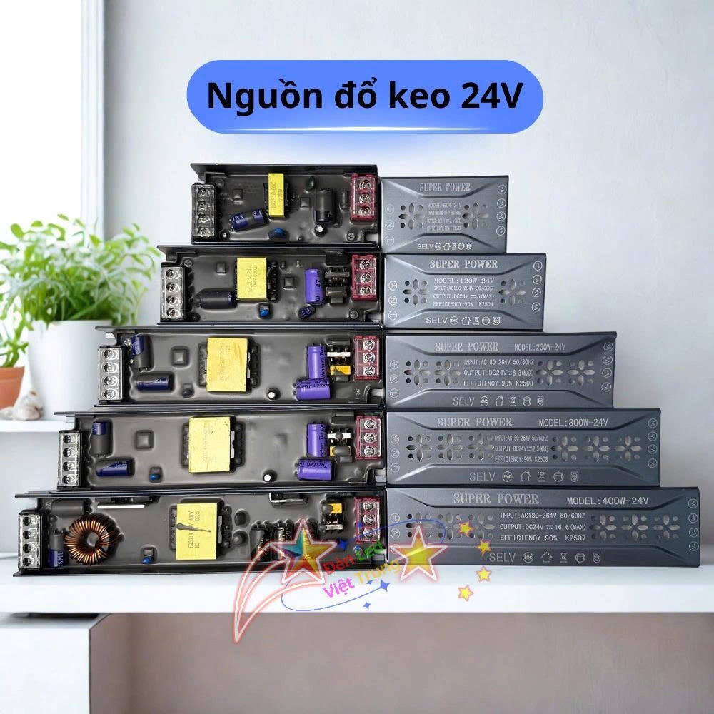 Nguồn Tổ Ong - Nguồn 24V Có Đổ Keo Siêu Bền Chuyên Dụng Cho LED Hiệu Suất Cao Tản Nhiệt Tốt