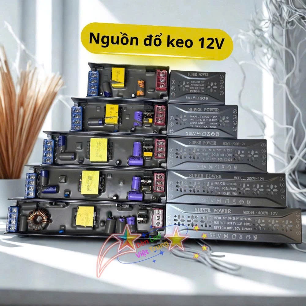 Nguồn Tổ Ong - Nguồn 12V Chuyên Dụng Cho LED Hiệu Suất Cao Tản Nhiệt Tốt Chống Mối Mọt