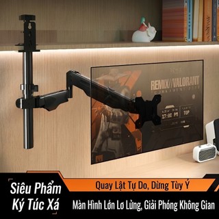 Arm Màn Hình 17-32 Inch - TẢI TRỌNG 10KG - Thiết Kế Đảo Ngược Cao Cấp - Trợ Lực Khí Nén Siêu Mượt - Xoay 360°