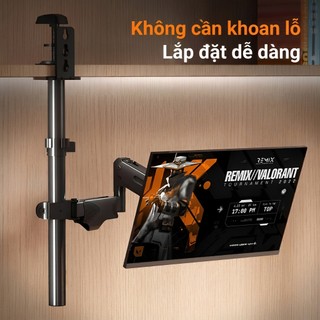 Arm Màn Hình 17-32 Inch - TẢI TRỌNG 10KG - Thiết Kế Đảo Ngược Cao Cấp - Trợ Lực Khí Nén Siêu Mượt - Xoay 360°