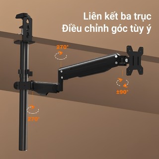Arm Màn Hình 17-32 Inch - TẢI TRỌNG 10KG - Thiết Kế Đảo Ngược Cao Cấp - Trợ Lực Khí Nén Siêu Mượt - Xoay 360°