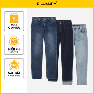 [T7_SALE 30%_HT] Quần Jeans Nam Basic 9QBDB024/9QBDT025 Biluxury Thiết Kế Co Giãn Chống Nhăn Bền Màu