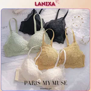 Áo ngực nữ không gọng ren lưới sang trọng quyến rũ đệm mút mỏng ôm ngực chống xệ LANIXA A2004 -CB
