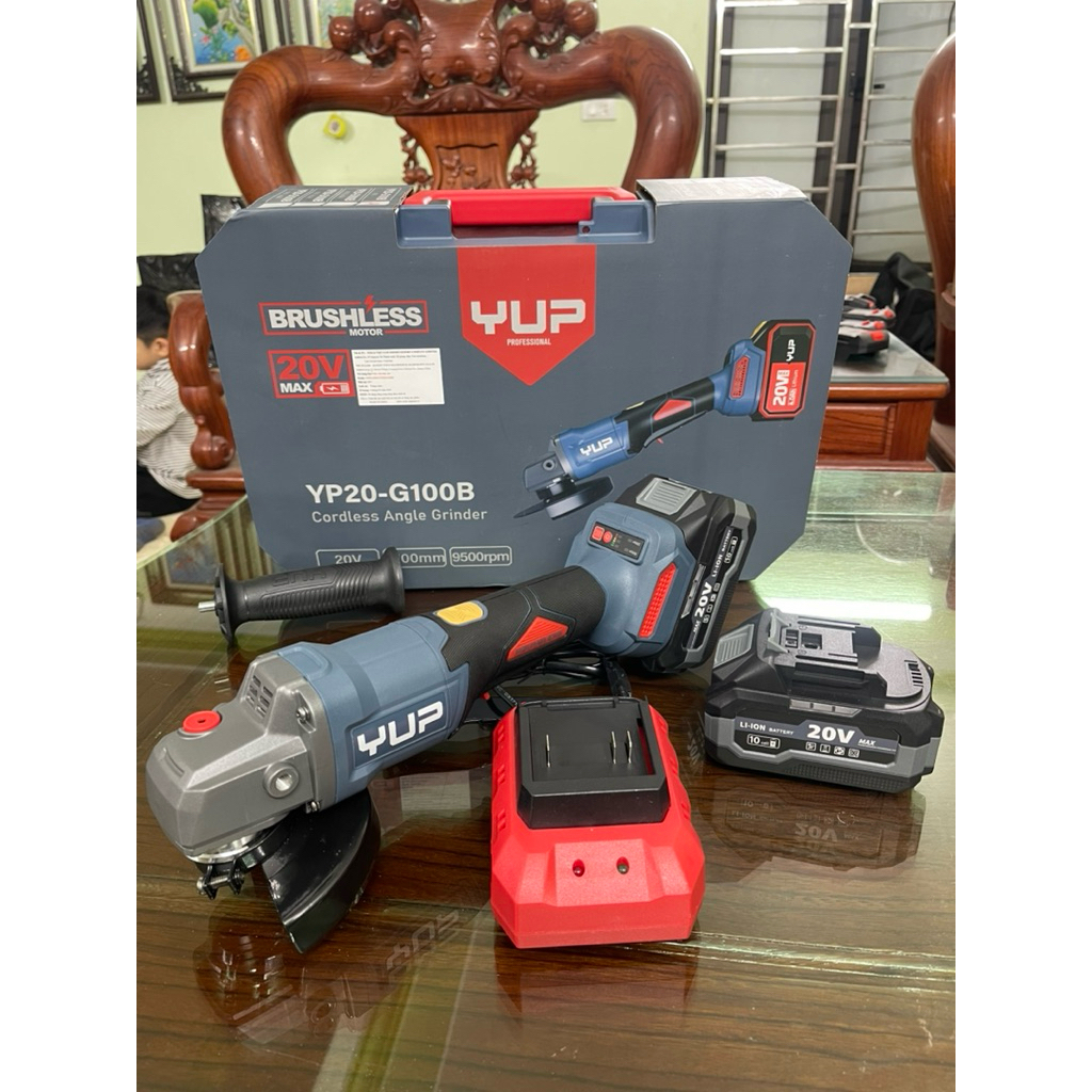 Máy mài góc dùng pin YUPAI-YP20-G100B chính hãng,chân pin phổ thông