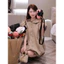 Váy babydoll cổ sen dáng bí V16 SM kem, be nâu