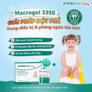 Mua [Chính Hãng] STIPSIPEG BABY Macrogol 3350, Hộp 20 Gói, Bột Nhuận Tràng Giảm Táo Bón Cho Bé Từ 6 Tháng Tuổi