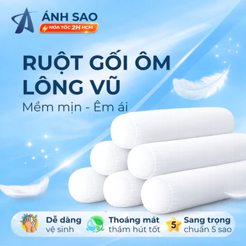 Gối Ôm Lông Vũ Ánh Sao Mềm Nhẹ Cao Cấp Gối Ôm Dài Đàm Hồi Tốt Ngủ Êm Gối Ôm 35x100cm Thoáng Mát Ruột Gối Ôm Lông Vũ