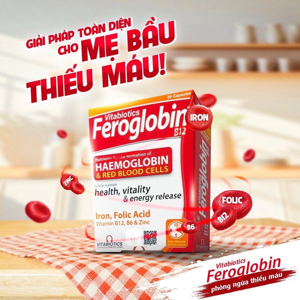 Thực phẩm bảo vệ sức khỏe FEROGLOBIN B12 Capsules - Hỗ trợ tăng khả năng tạo máu